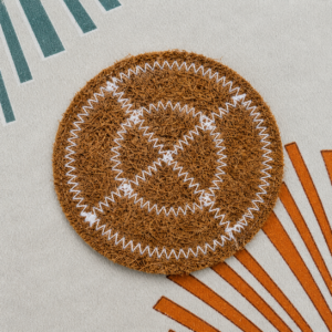 Earthlife Co. Coconut coir kitchen Scrub Pad Combo | 2 Rectangular+1 Round | Plastic-free | Eco-friendly Scrubber